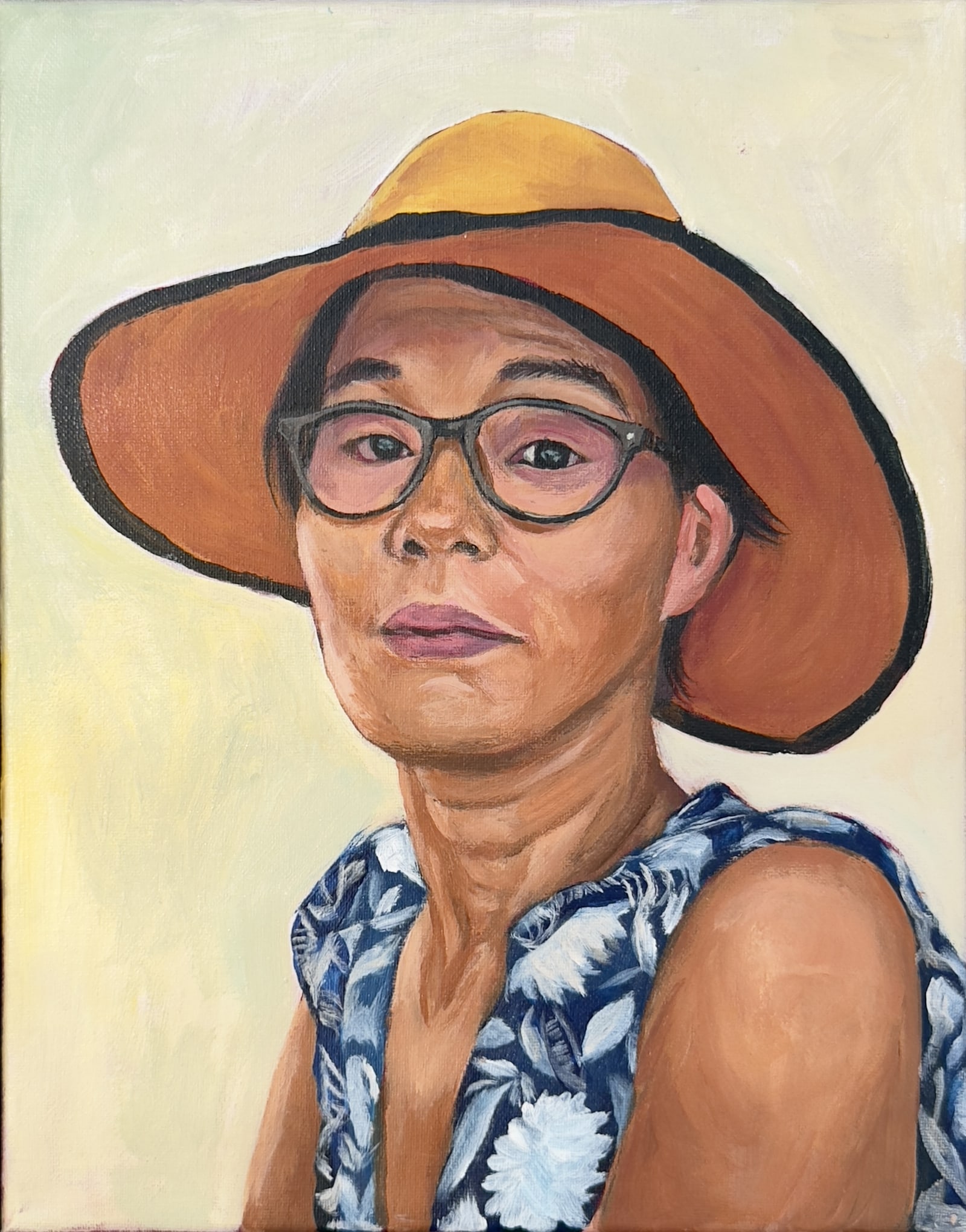 Self-portrait painting of the artist.